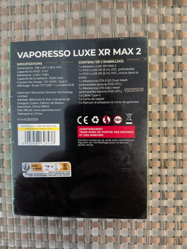 Photo secondaire 1 - Vaporesso luxe xr max 2 occasion