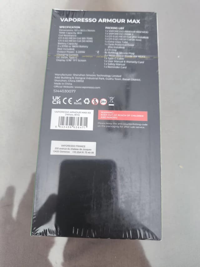 Photo secondaire 2 - Vaporesso armour max occasion