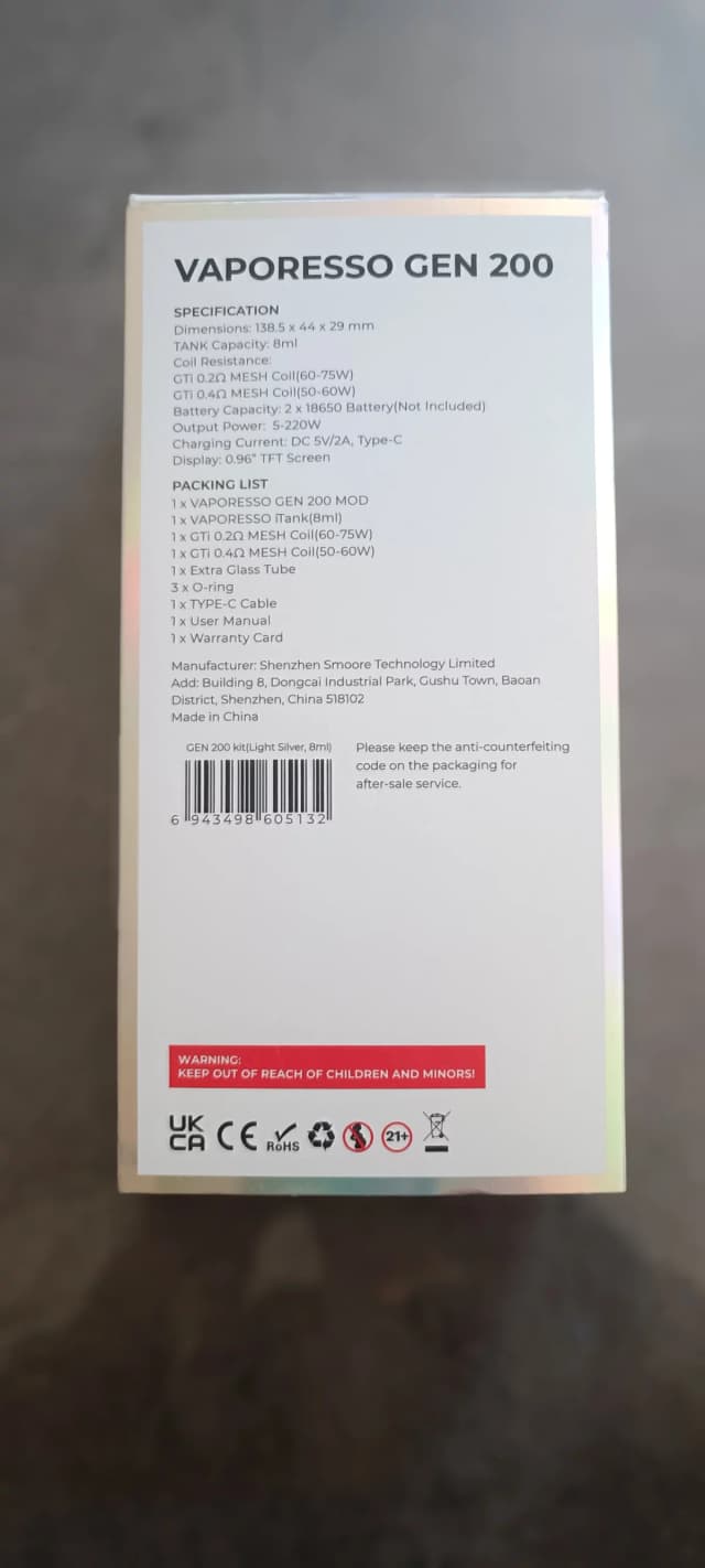 Photo secondaire 1 - Kit complet vaporesso GEN 200 occasion