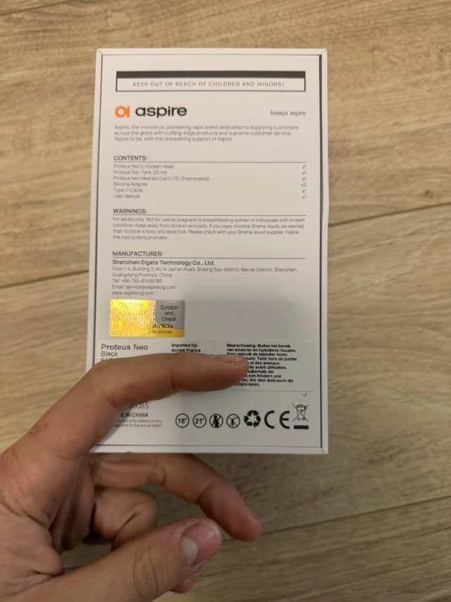 Photo secondaire 1 - vend Aspire Proteus Neo occasion