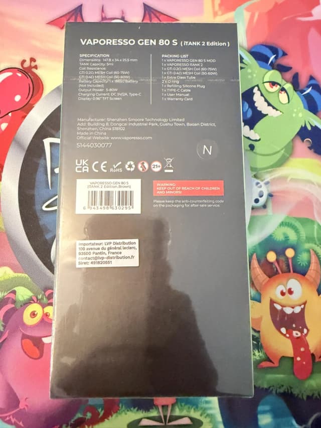 Photo secondaire 1 - Vaporesso Gen 80 S occasion