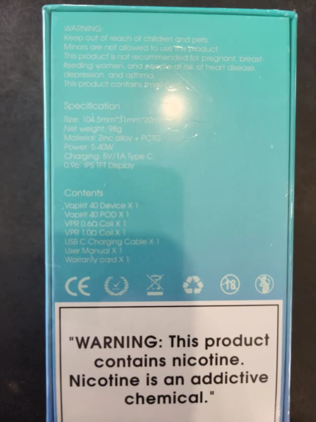Photo secondaire 1 - Vapirit 40 occasion