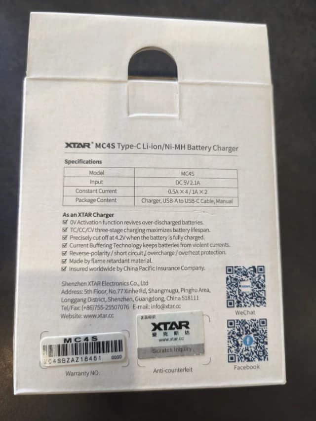 Photo secondaire 1 - Chargeur XTAR MC4S occasion