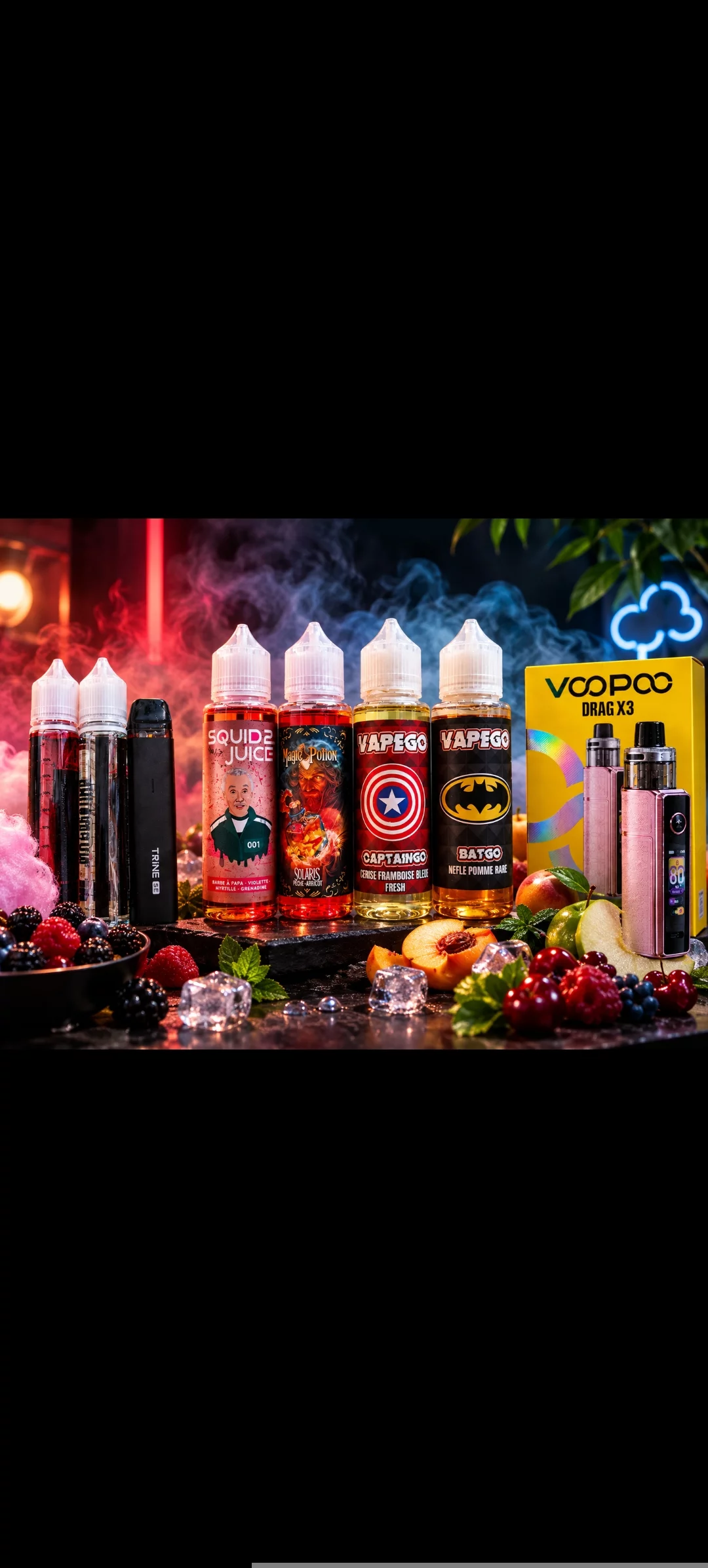 Lot 2 vapoteuses et 6 e-liquides occasion