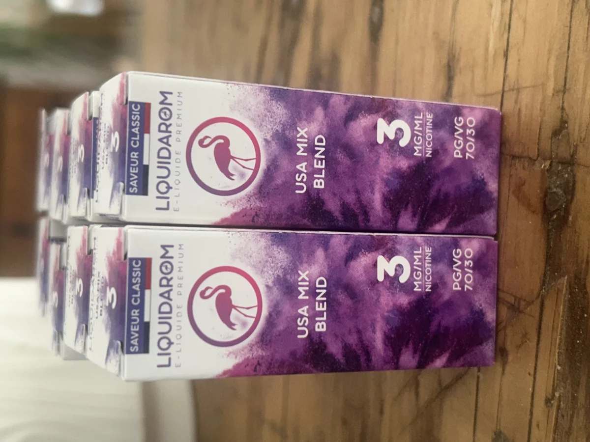 lot de 8 e-liquides Liquidarom USA Mix Blend 3 mg occasion