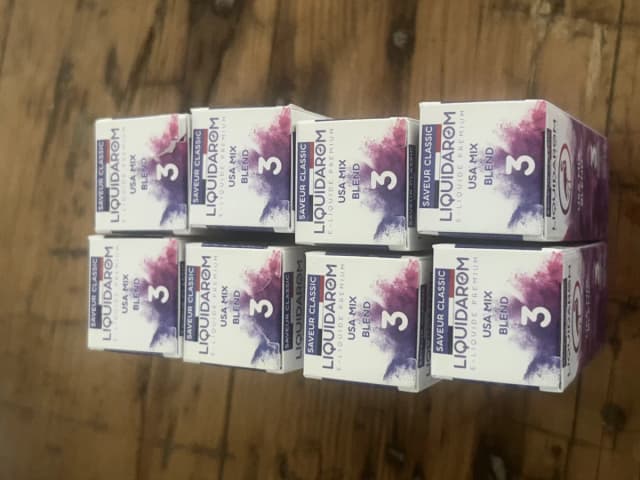Photo secondaire 1 - lot de 8 e-liquides Liquidarom USA Mix Blend 3 mg occasion