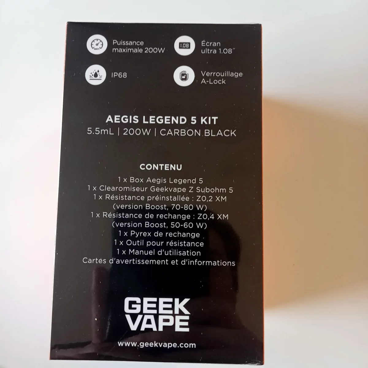 Kit Aegis Legend 5 noire neuf occasion