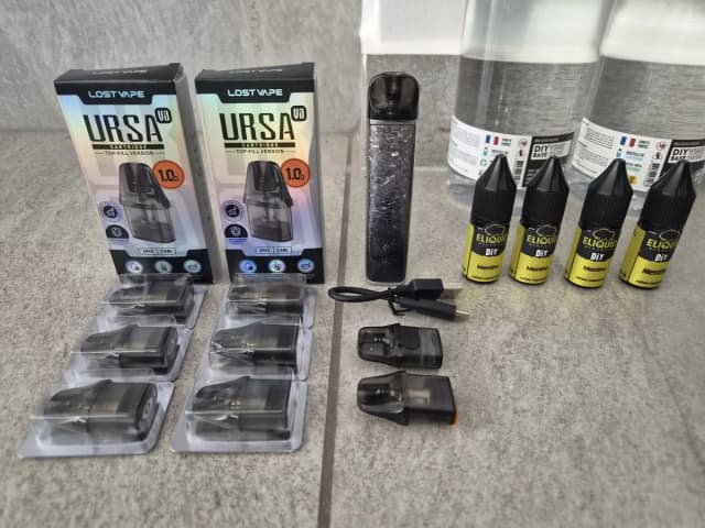 Photo secondaire 1 - Gros lot DIY neuf 2L base 59 boosters 23 aromes occasion