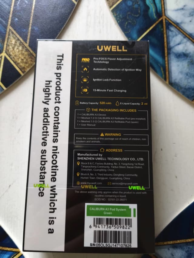 Photo secondaire 1 - Caliburn A3 Uwell occasion