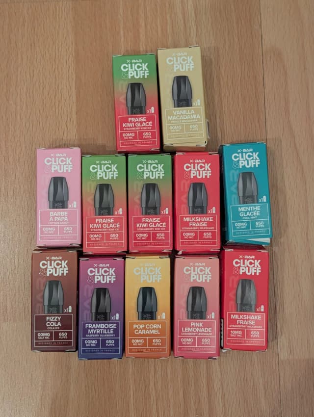 Photo secondaire 1 - Kit X-Bar Click & Puff x2 & 12x pods jetables occasion
