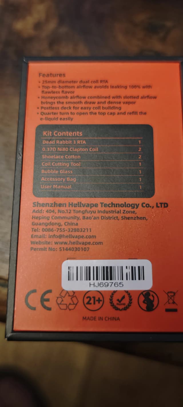 Photo secondaire 2 - Dead rabbit rta 3 occasion