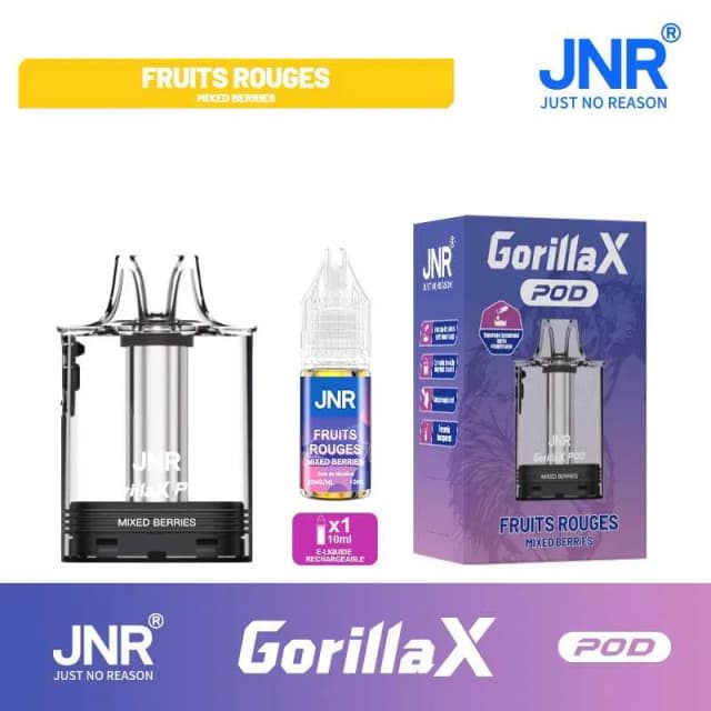 Comparer Cartouche Gorilla X - JNR - 20 mg - Mixed Berries - Cigarettes électroniques avec un prix minimum de 9.90€