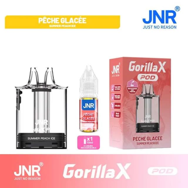 Comparer Cartouche Gorilla X - JNR - 20 mg - Summer Peach Ice - Cigarettes électroniques avec un prix minimum de 9.90€