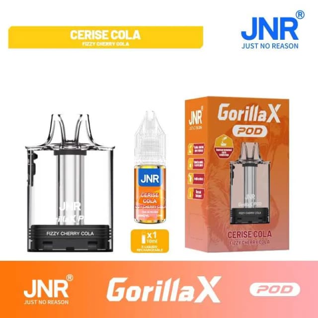 Comparer Cartouche Gorilla X - JNR - 20 mg - Fizzy Cherry Cola - Cigarettes électroniques avec un prix minimum de 9.90€