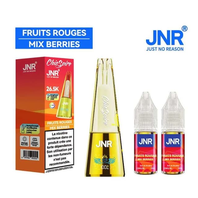 Comparer Puff Chicspire 26.5K JNR - 20 mg - Fruits Rouges - Cigarettes électroniques avec un prix minimum de 15.90€