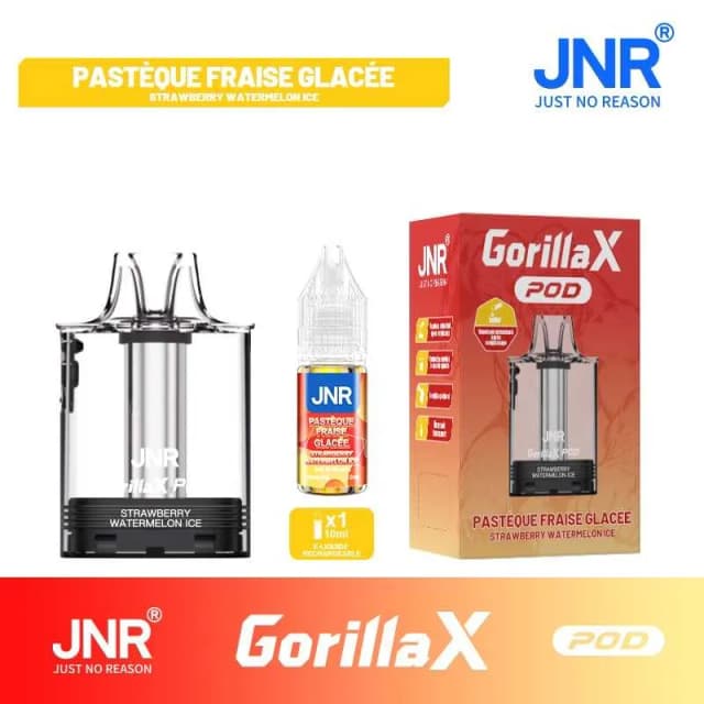 Comparer Cartouche Gorilla X - JNR - 20 mg - Strawberry Watemelon Ice - Cigarettes électroniques avec un prix minimum de 9.90€